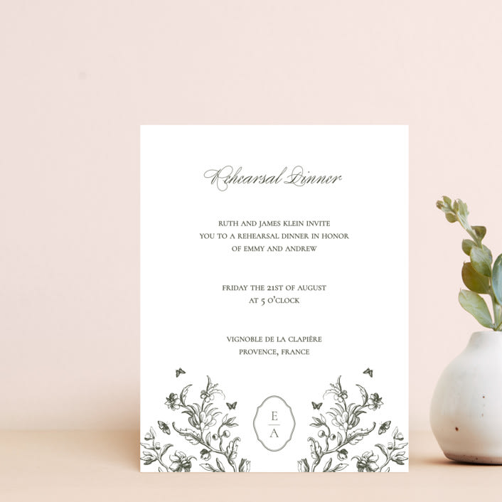 "Telma" - Personalized Stationery in Olive by Lisa Joanna Harrison - Front