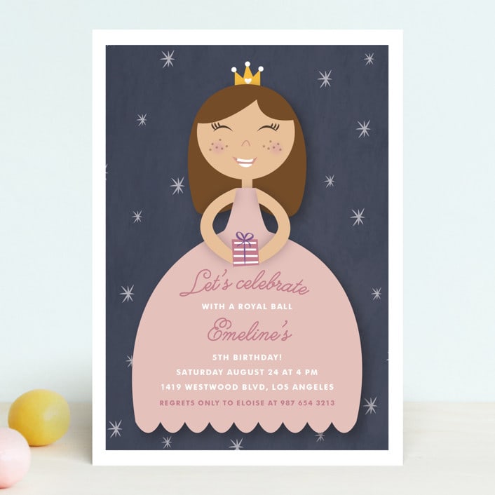 "Royal Ball" - Children's Birthday Party Invitations in Cindy by Giselle Zimmerman - Front