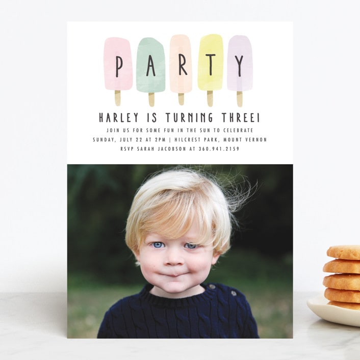 "sweet fun in the sun" - Children's Birthday Party Invitations in Rainbow by Karidy Walker - Front