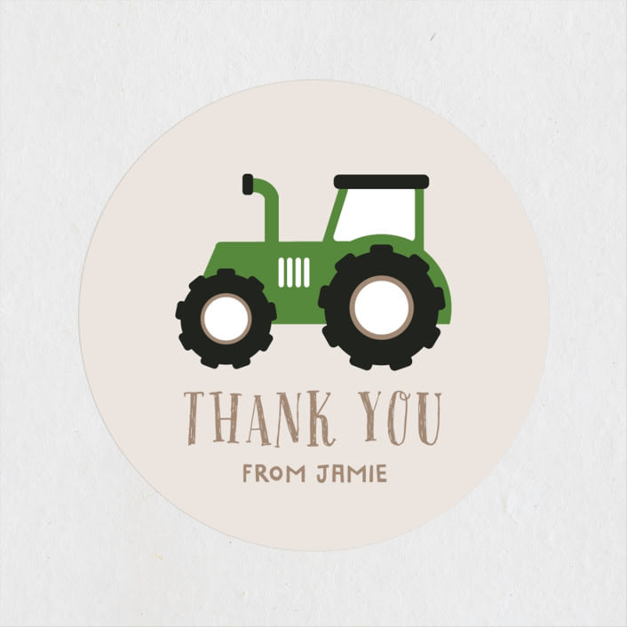 "Happy Farm" - Children's Birthday Party Stickers in Barn by iamtanya - Front
