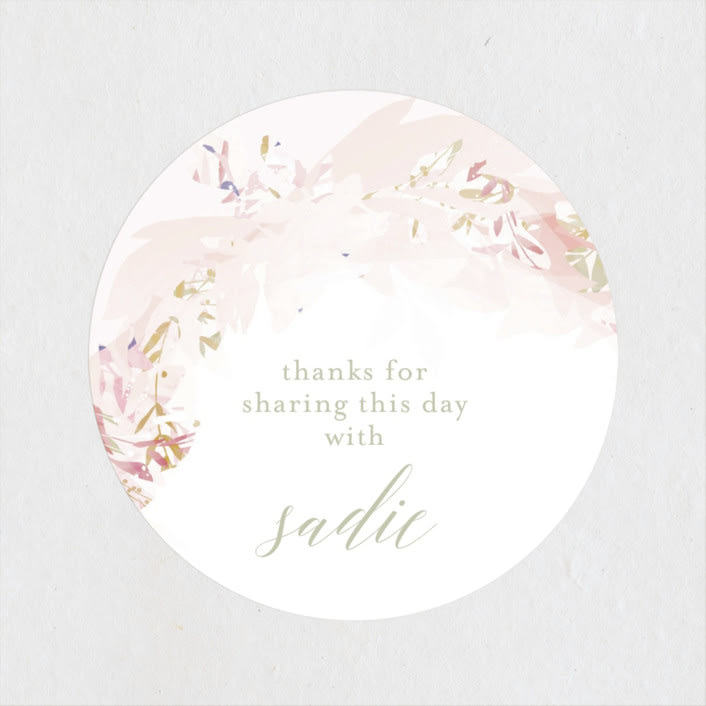 "kiddies crown" - Children's Birthday Party Stickers in Blush by Phrosné Barwood - Front
