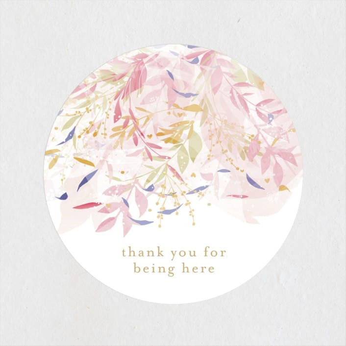 "floral balloon" - Children's Birthday Party Stickers in Bubblegum by Phrosné Barwood - Front
