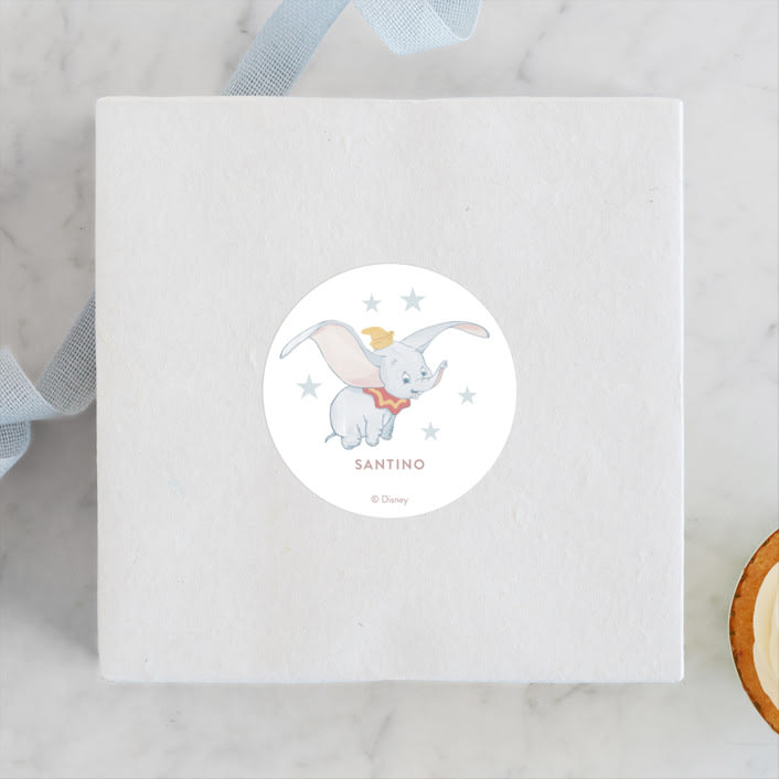 "Disney's Dumbo" - Children's Birthday Party Stickers in Sugar by Teju Reval - Front