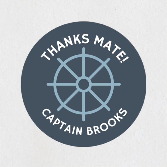 "Ahoy Mates" - Children's Birthday Party Stickers in Harbor by Lorent and Leif - Front