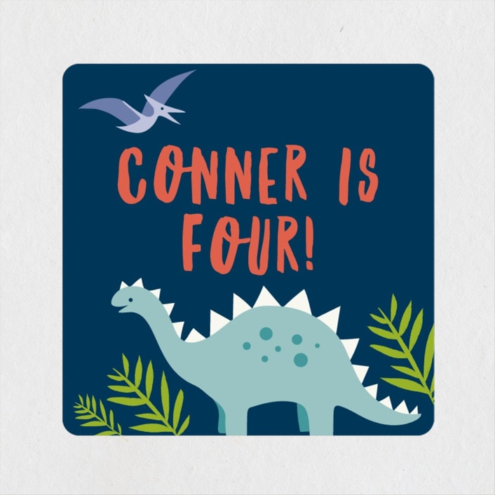 "volcano blast" - Children's Birthday Party Stickers in Atlantic by Karidy Walker - Front