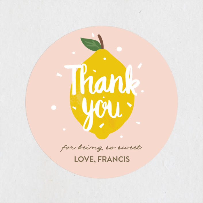 "Lemonade Fun" - Children's Birthday Party Stickers in Candy by Joanne James - Front