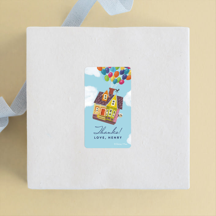 "Disney and Pixar's Adventure is Out There!" - Children's Birthday Party Stickers in Sky by Brooke Chandler - Front