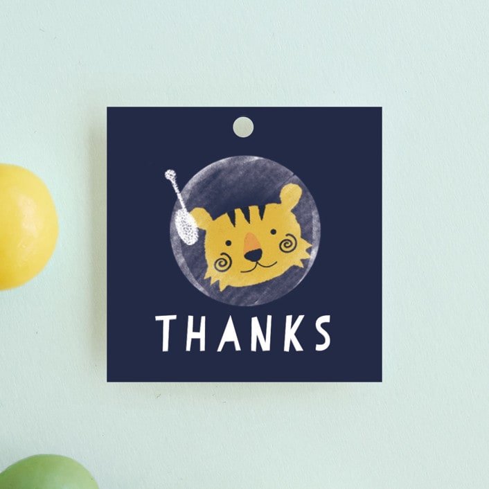 "Outer Space" - Children's Birthday Party Favor Tags in Northstar by iamtanya - Front