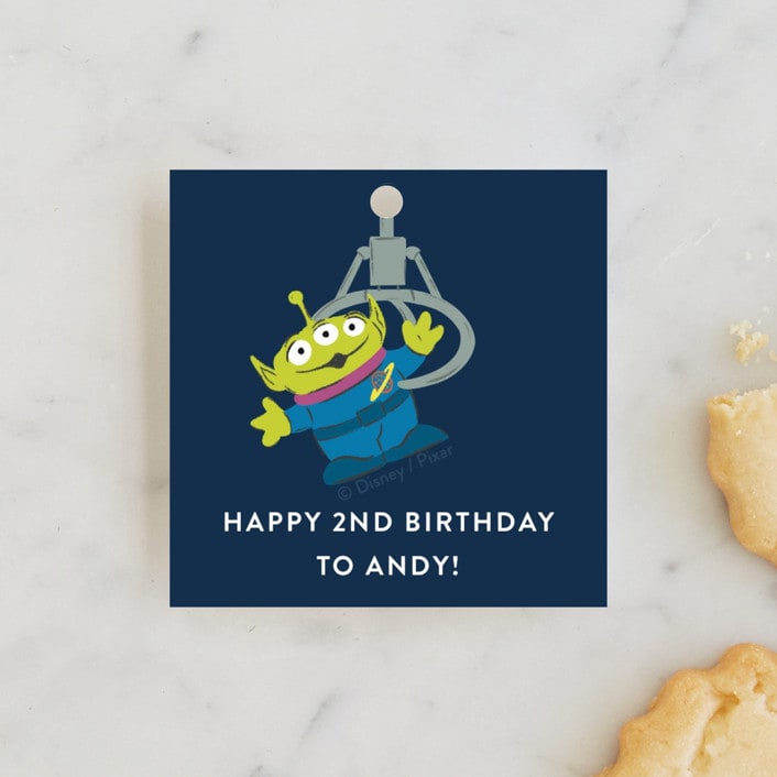 "Disney and Pixar's Toy Story Birthday Claw" - Children's Birthday Party Favor Tags in Star Alliance by Jackie Crawford - Front