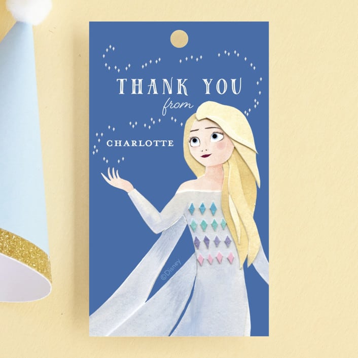"Disney's Frozen Elements" - Children's Birthday Party Favor Tags in Frost by Sarah Knight - Front