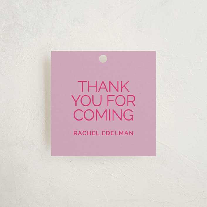 "Pop up" - Children's Birthday Party Favor Tags in Candy-Glow by Inkblot Design - Front