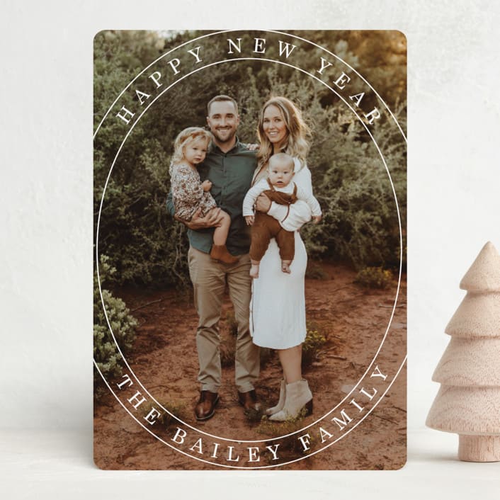 "Arch Greetings" - Holiday Cards in Snowfall by Baumbirdy - Front