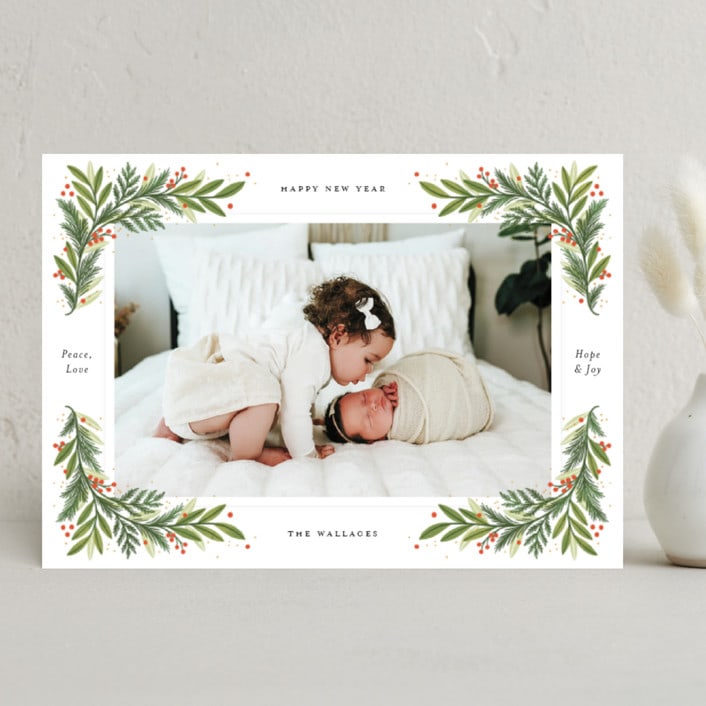 "Petite Pines" - Holiday Cards in Pine by Paper Raven Co. - Front