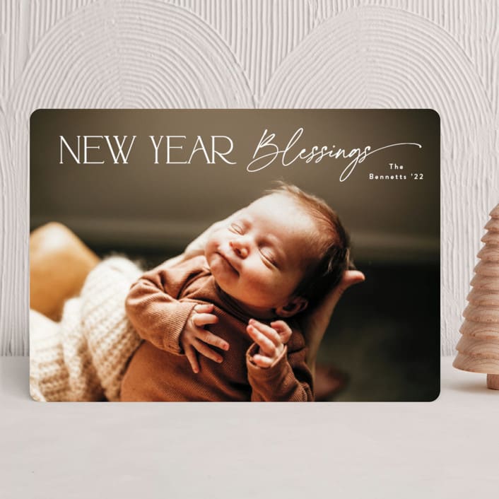 "Whisper Blessings" - Holiday Cards in Snowfall by Carolyn MacLaren - Front