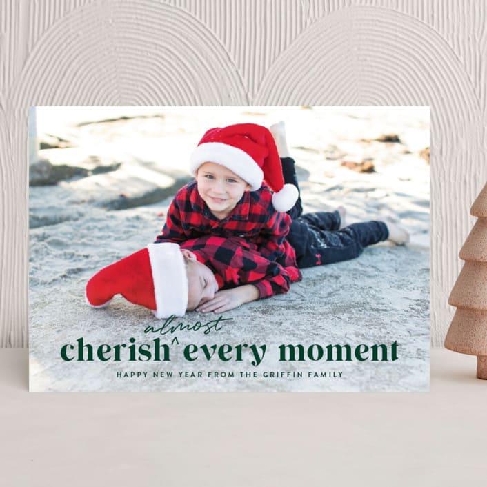 "Almost every moment" - Holiday Cards in Wreath by Jessica Corliss - Front