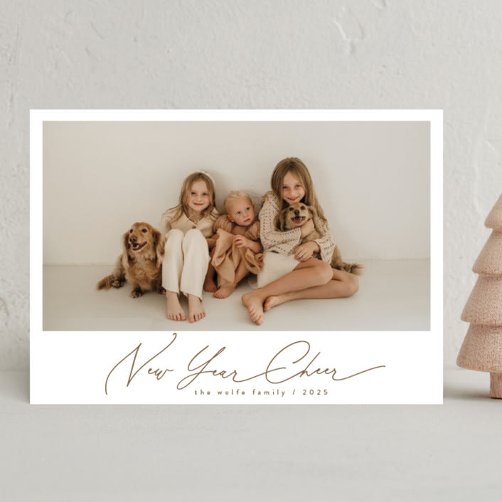"siena" - Holiday Cards in Golden Biscuit by Tamara Hilje - Front