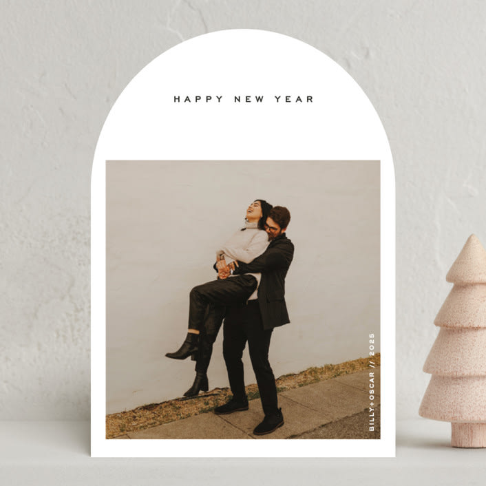 "Haute Holidays" - Holiday Cards in Tuxedo by Lottie Aldarwish - Front
