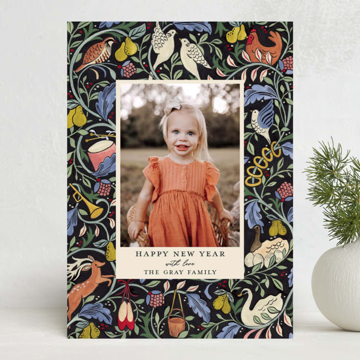 "12 days of christmas" - Holiday Cards in Blue Spruce by Sarah Knight - Front