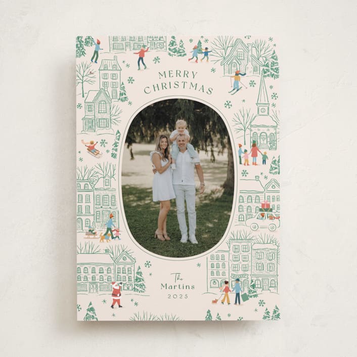 "Homeward bound" - Holiday Cards in Pine by Jennifer Wick - Front