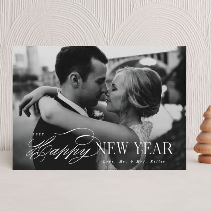 "Elegant Merry Christmas" - Holiday Cards in Snow by Brandy Folse - Front