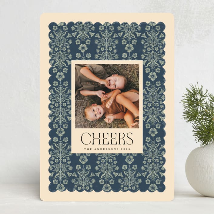 "Adeline" - Holiday Cards in Saphire by Vivian Yiwing - Front