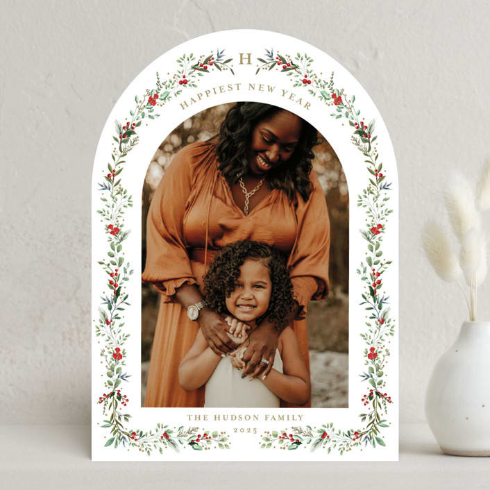 "Petite Botanicals" - Holiday Cards in Pine by Susan Moyal - Front