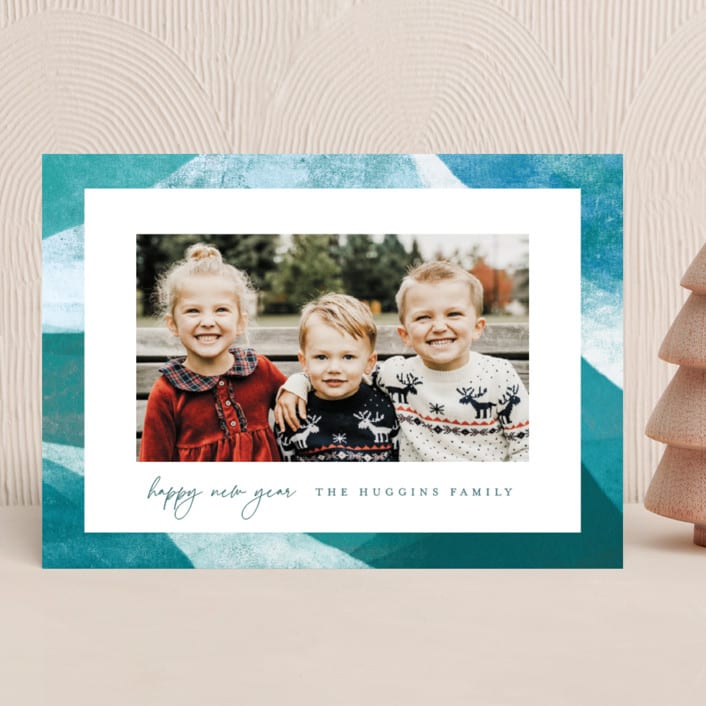 "Peppermint Swirl" - Holiday Cards in Royal Icing by Brooke Chandler - Front