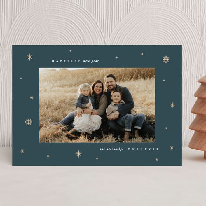"Midnight Clear" - Holiday Cards in Midnight by Lauren Chism - Front