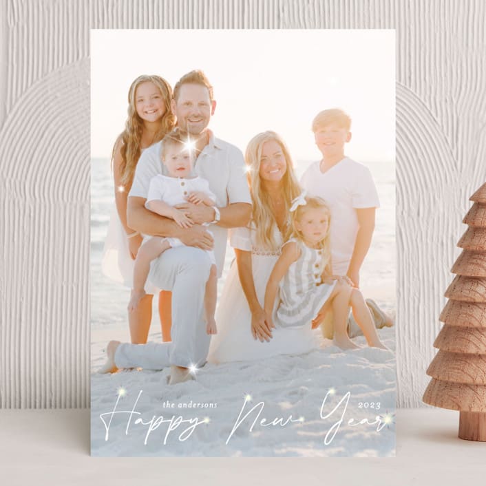 "a sparkling holiday" - Holiday Cards in Snow by Liz Conley - Front