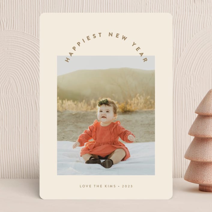 "Around" - Holiday Cards in Wheat by Carolyn MacLaren - Front