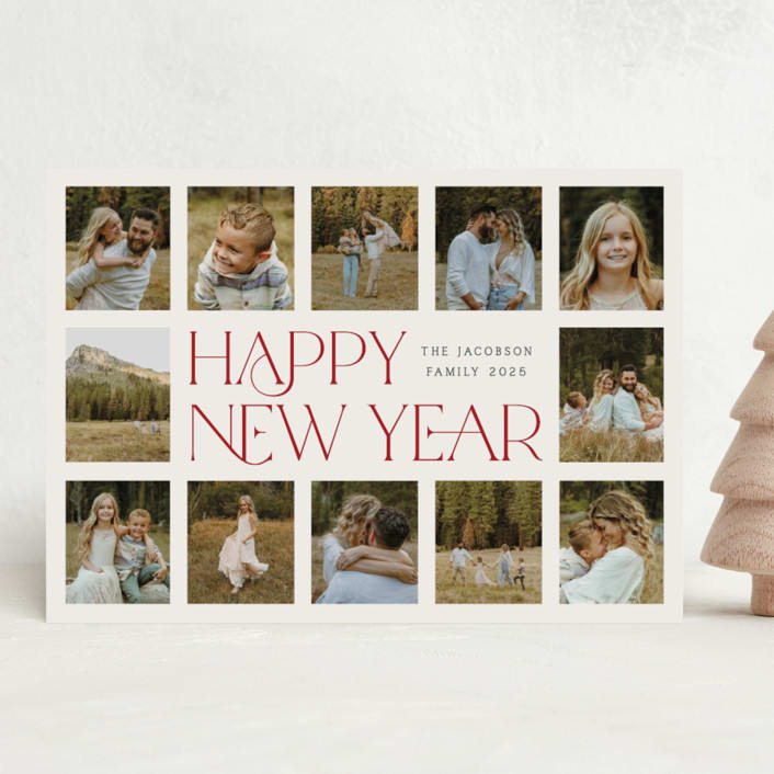 "Sweeping" - Holiday Cards in Cream by Lisa Assenmacher - Front