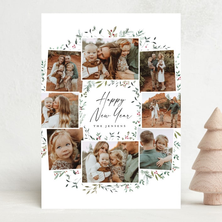 "Keepsake Wreath" - Holiday Cards in Snowball by Petra Kern - Front
