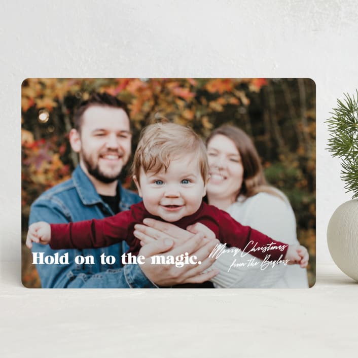 "Magical Season" - Holiday Cards in Snow by Annie Clark - Front