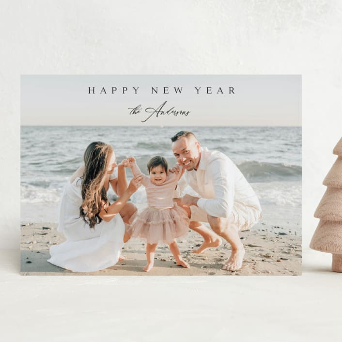 "Classical" - Holiday Cards in Coal by Kasia Labocki - Front
