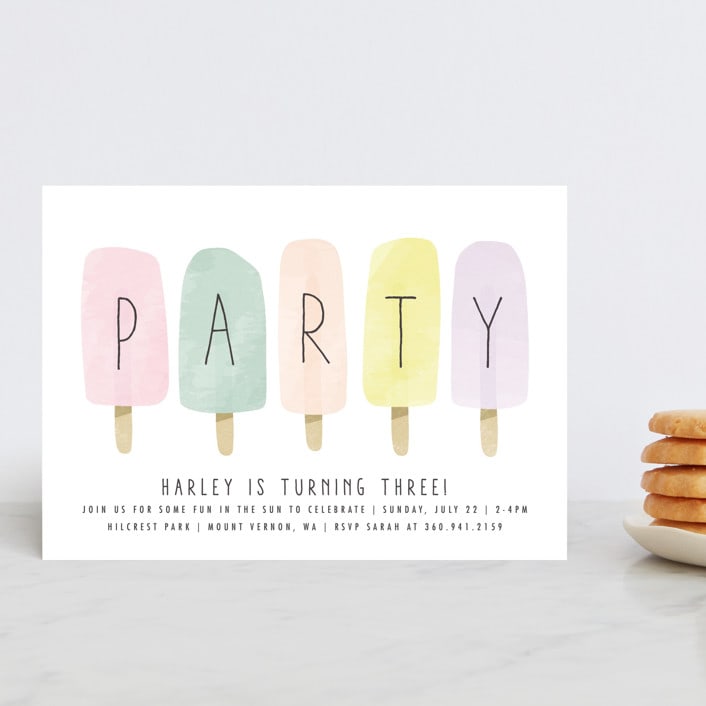 "sweet fun in the sun" - Children's Birthday Party Invitations in Rainbow by Karidy Walker - Front