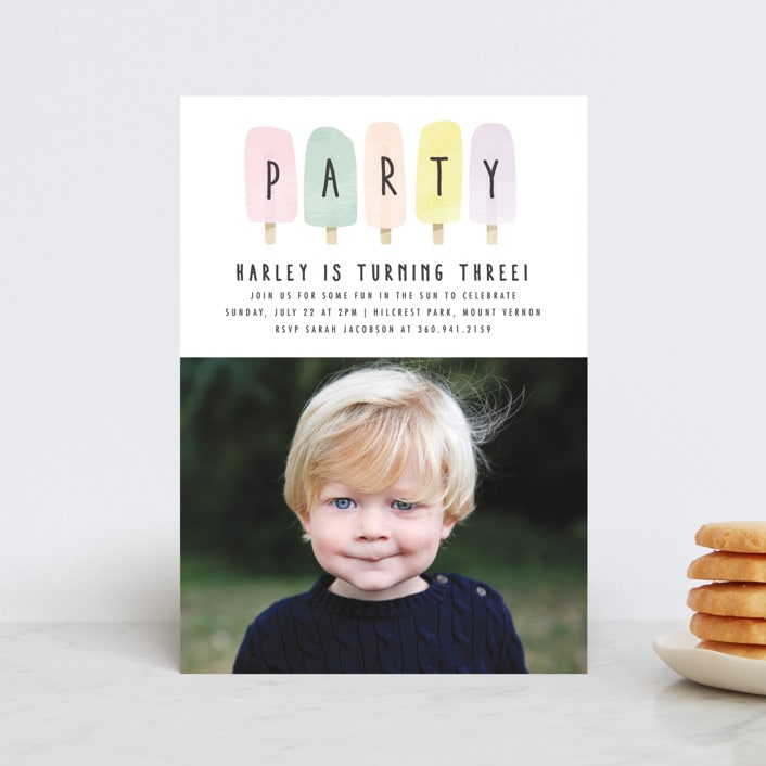 "sweet fun in the sun" - Children's Birthday Party Invitations in Rainbow by Karidy Walker - Front