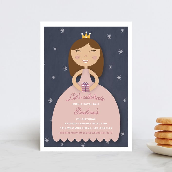 "Royal Ball" - Children's Birthday Party Invitations in Cindy by Giselle Zimmerman - Front