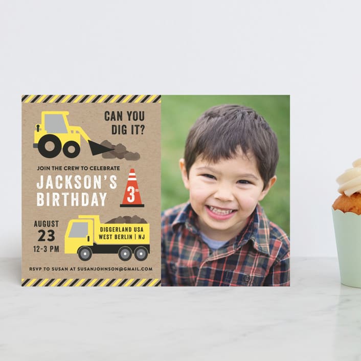 "party zone" - Children's Birthday Party Invitations in Kraft by Annie Holmquist - Front