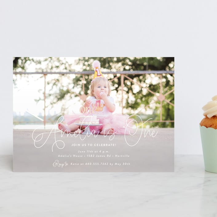 "Whimsical" - Children's Birthday Party Invitations in Icing by Emily Betts - Front