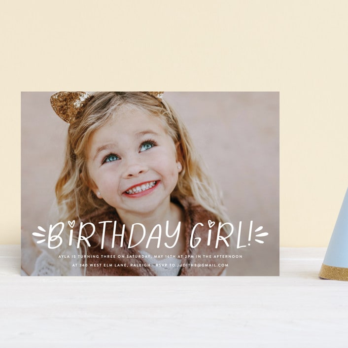 "birthday doodle" - Children's Birthday Party Invitations in Icing by Ashley Rosenbaum - Front