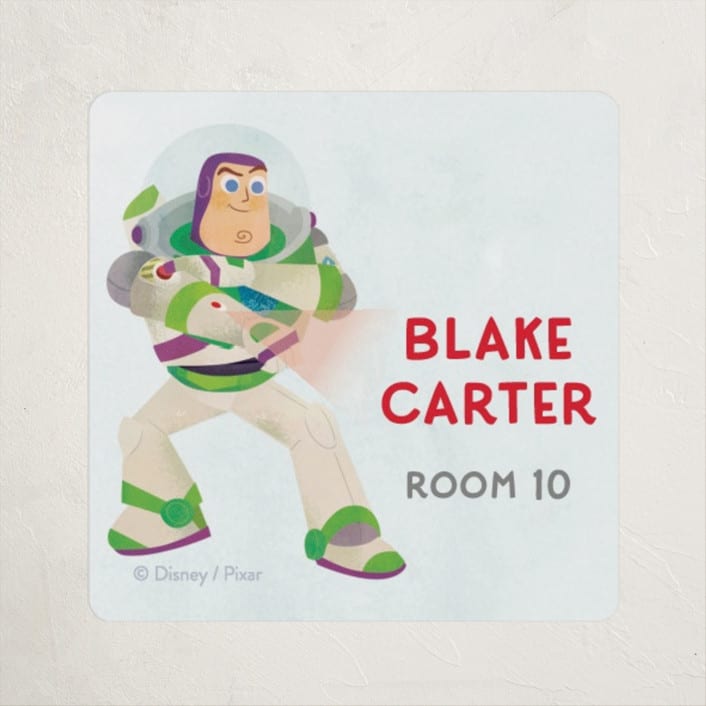 "Disney and Pixar Buzz's Laser" - Custom Name Labels in Pear by Lori Wemple - Front