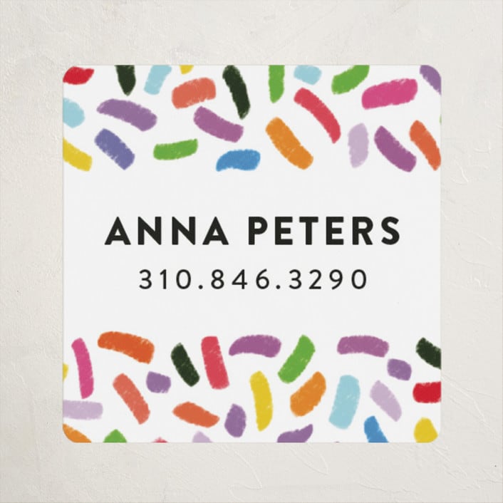 "Confetti Sprinkle" - Custom Name Labels in Gumdrops by Up Up Creative - Front