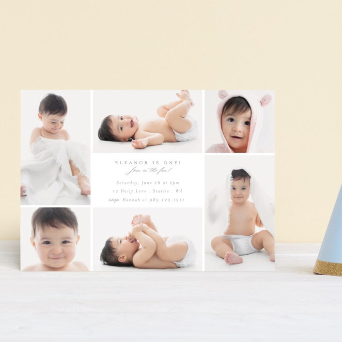 "Join in the fun!" - Children's Birthday Party Invitations in Cloud by Hudson meet Rose - Front