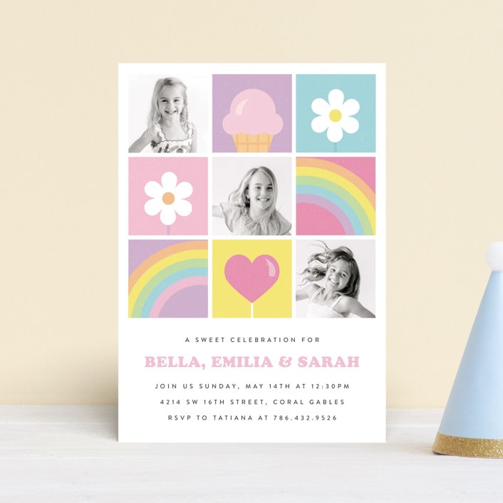 "Sweet Party" - Children's Birthday Party Invitations in Cupcake by Maria Alou - Front