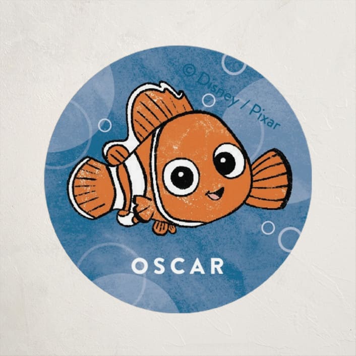 "Disney and Pixar's Finding Nemo Fin-tastic" - Custom Stickers in Ocean by Pixel and Hank - Front