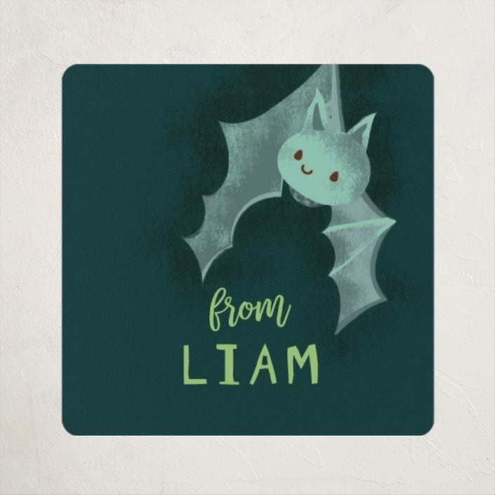 "Hanging Bats" - Custom Stickers in Forest by Caroline Harberd - Front