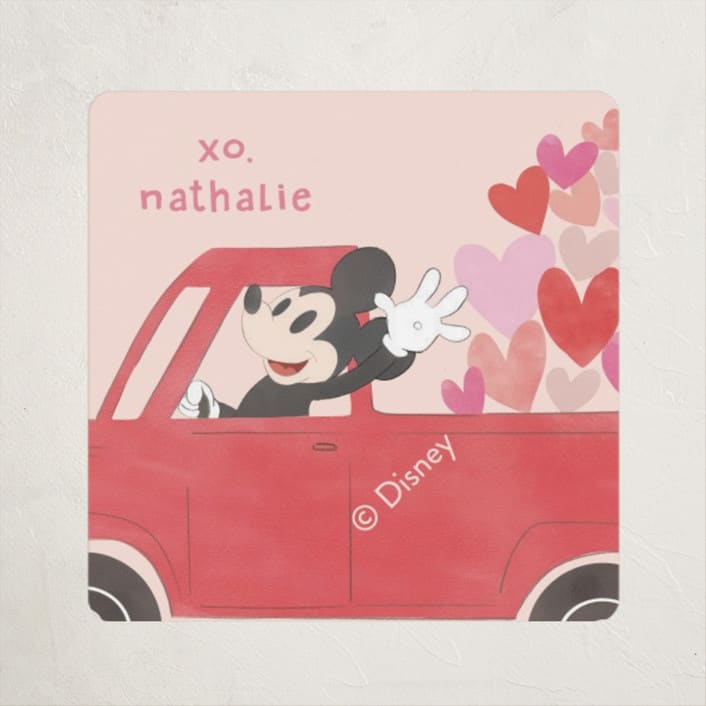 "Disney's Mickey loads of love" - Custom Stickers in Peppermint by Creo Study - Front