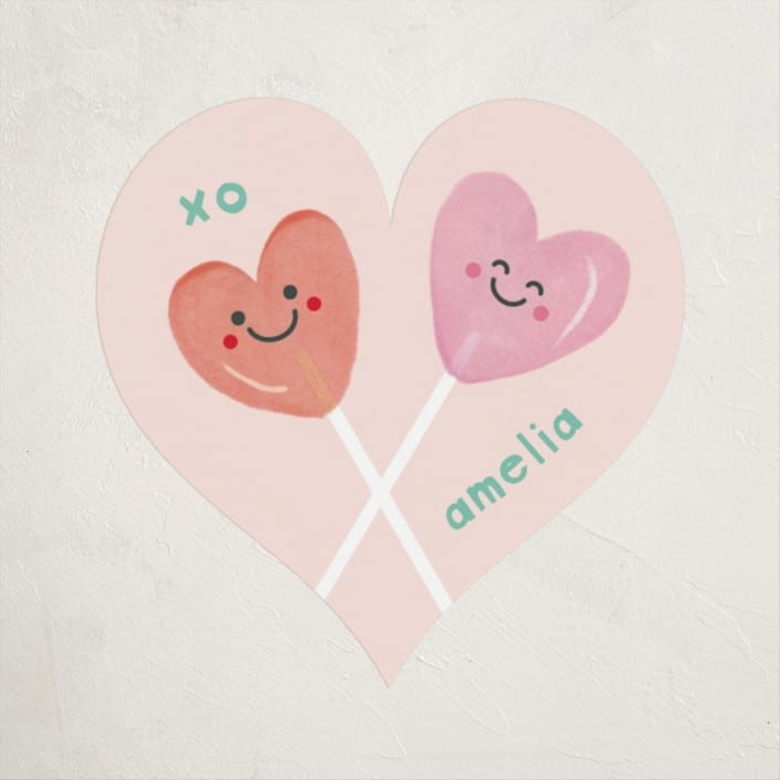 "Sweetest Friend" - Custom Stickers in Bubblegum by Creo Study - Front