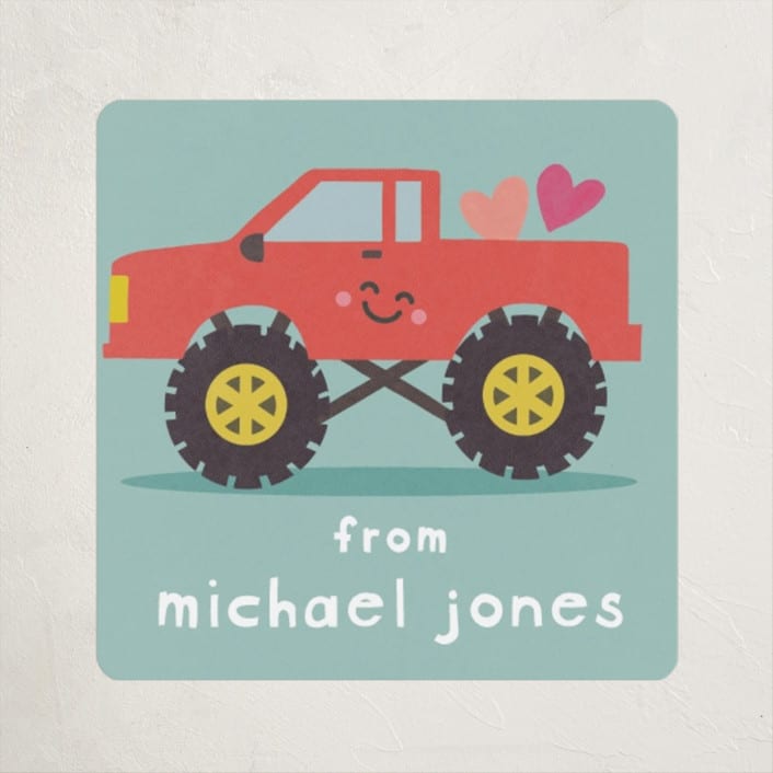 "Wheely good friend" - Custom Stickers in Seafoam by Creo Study - Front
