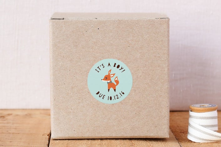 "Little Fox" - Custom Stickers in Powder by Olivia Raufman - Front